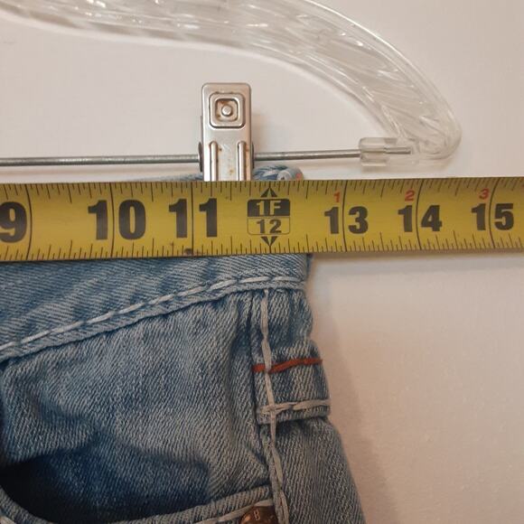 True Religion Jeans Girls Size 6 Distressed Thick Stitch Flap Pockets Made USA - Picture 9 of 11